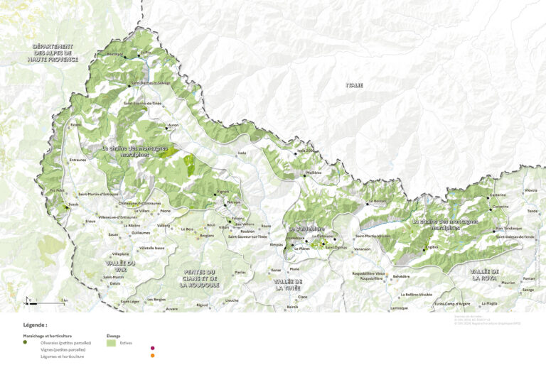 Carte de l'agriculture