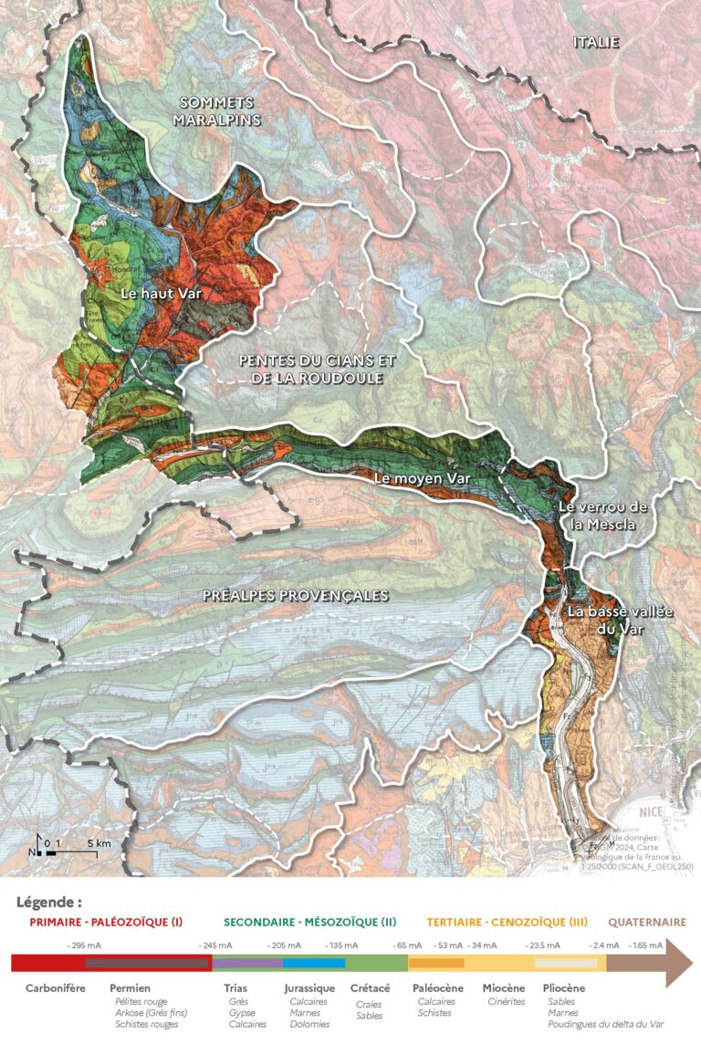 Carte de la géologie