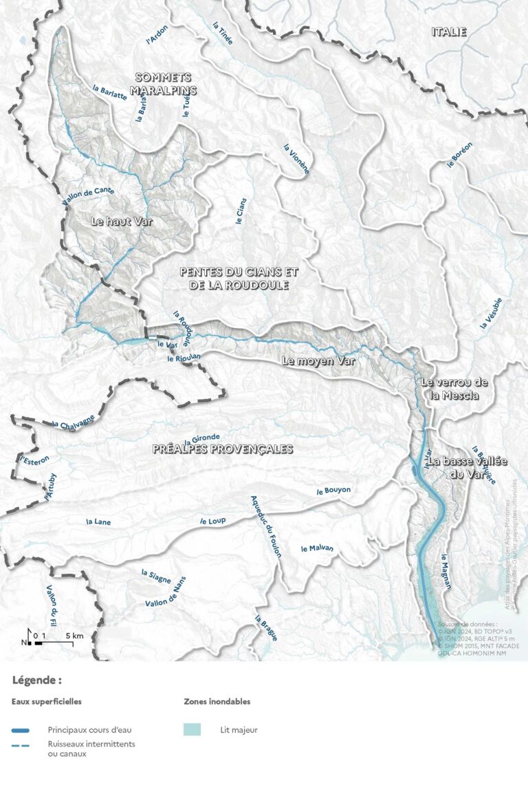 Carte de l'hydrologie