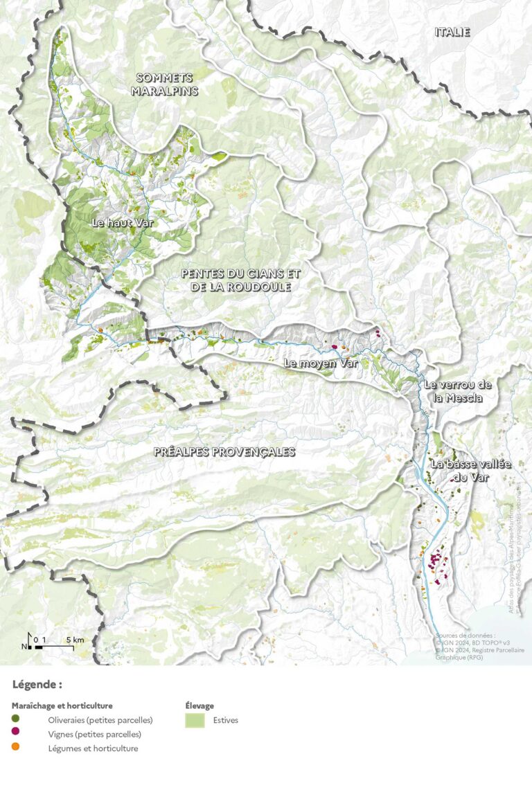 Carte de l'agriculture