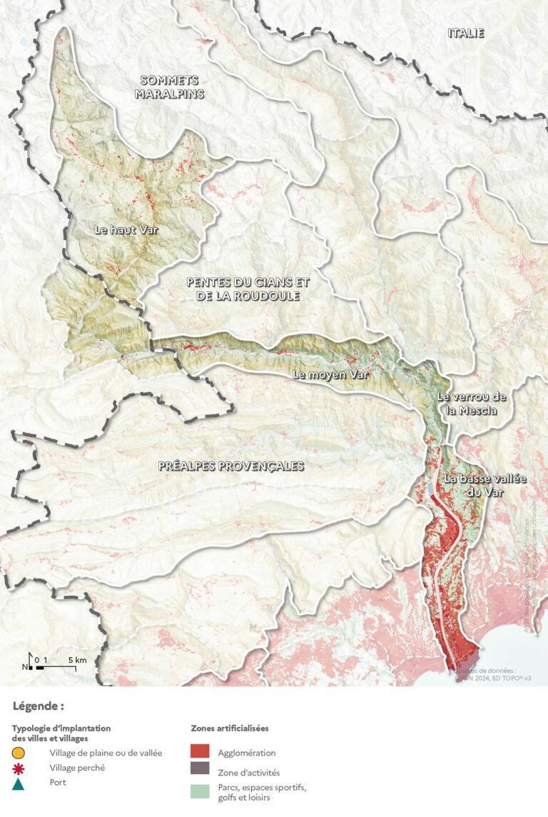 Carte de l'urbanisation