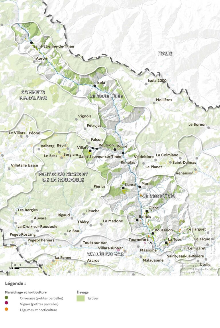 Carte de l'agriculture
