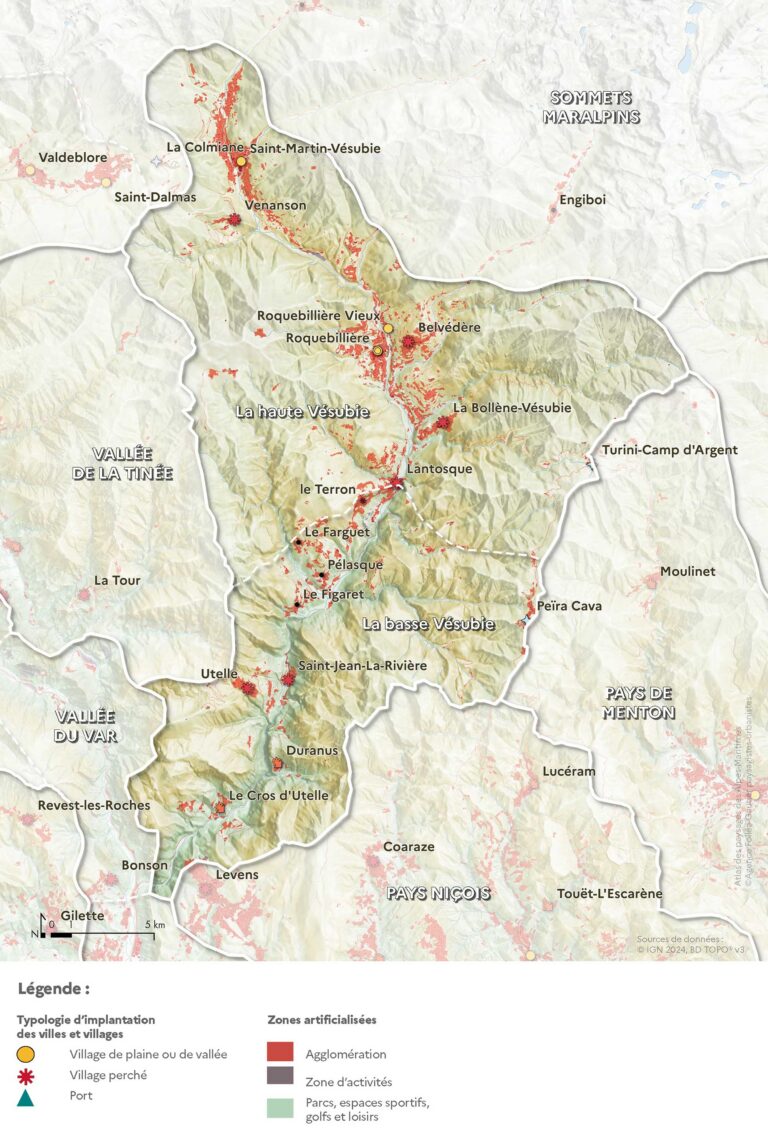 Carte de l'urbanisation
