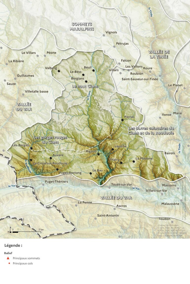 Carte du relief