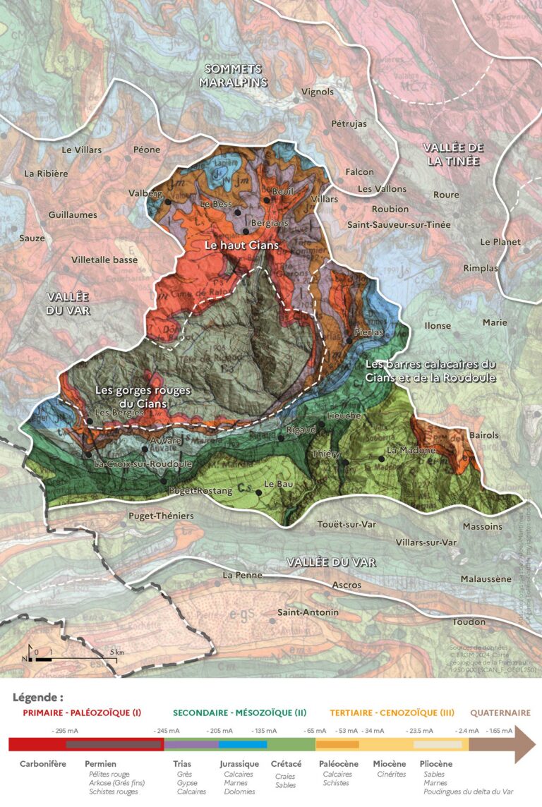 Carte de la géologie