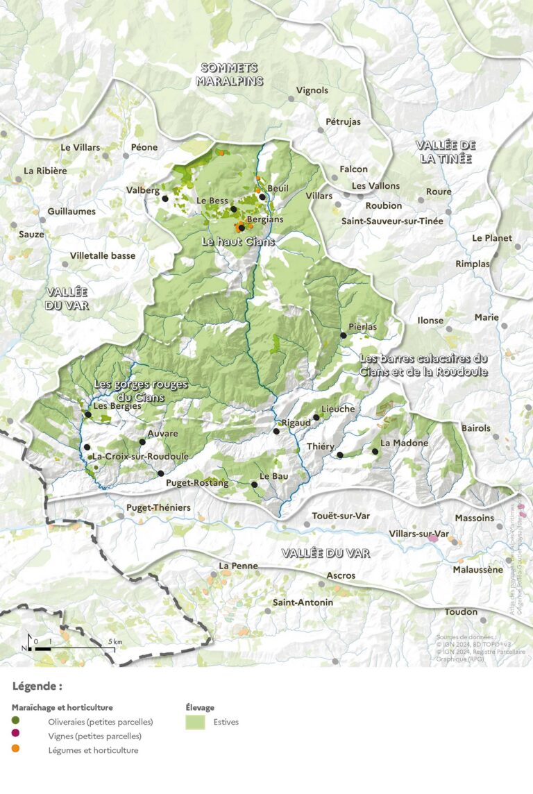 Carte de l'agriculture