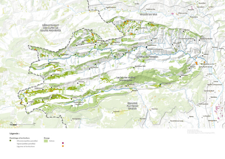 Carte de l'agriculture