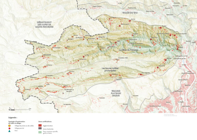 Carte de l'urbanisation