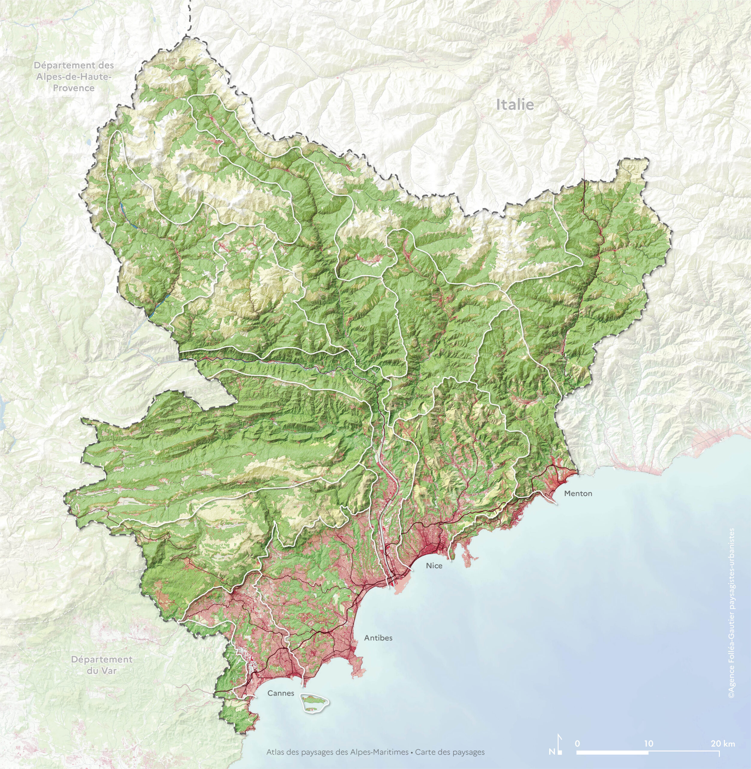 Carte des Alpes-Maritimes