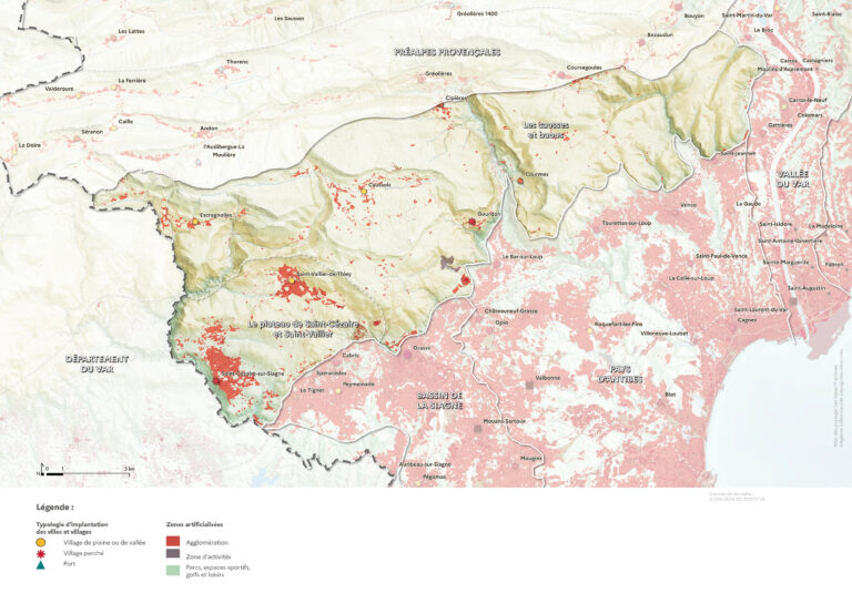 Carte de l'urbanisation