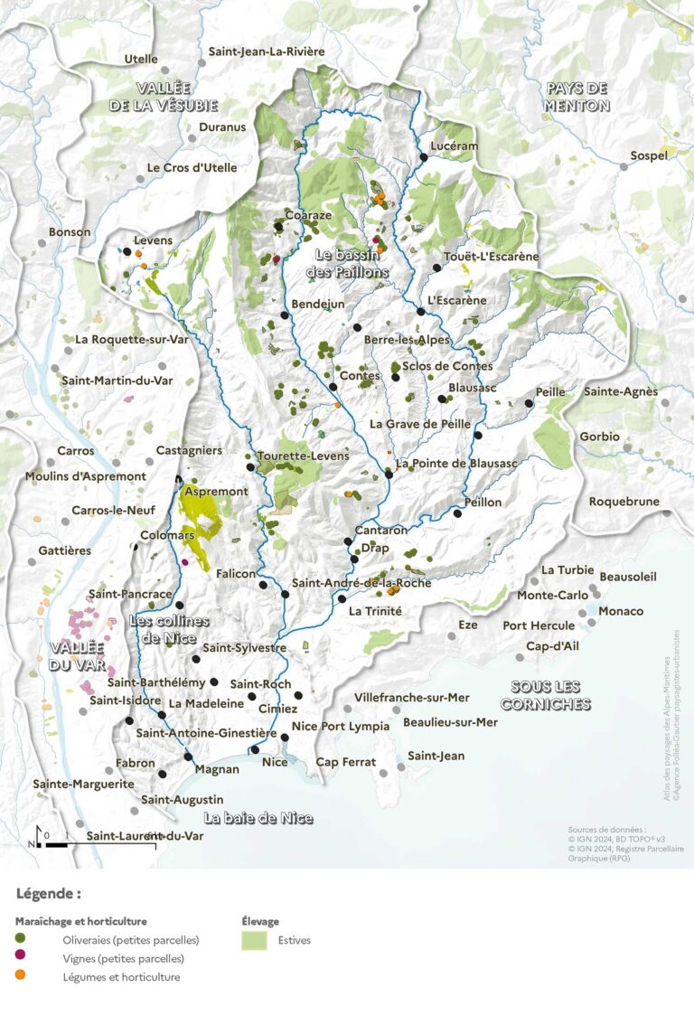Carte de l'agriculture