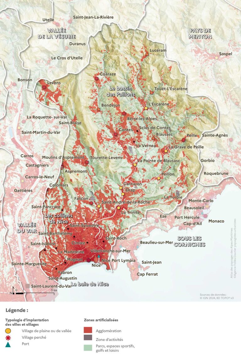 Carte de l'urbanisation