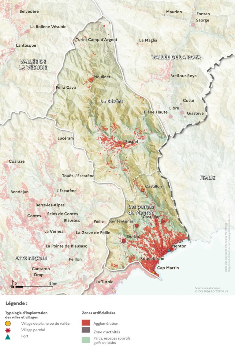 Carte de l'urbanisation