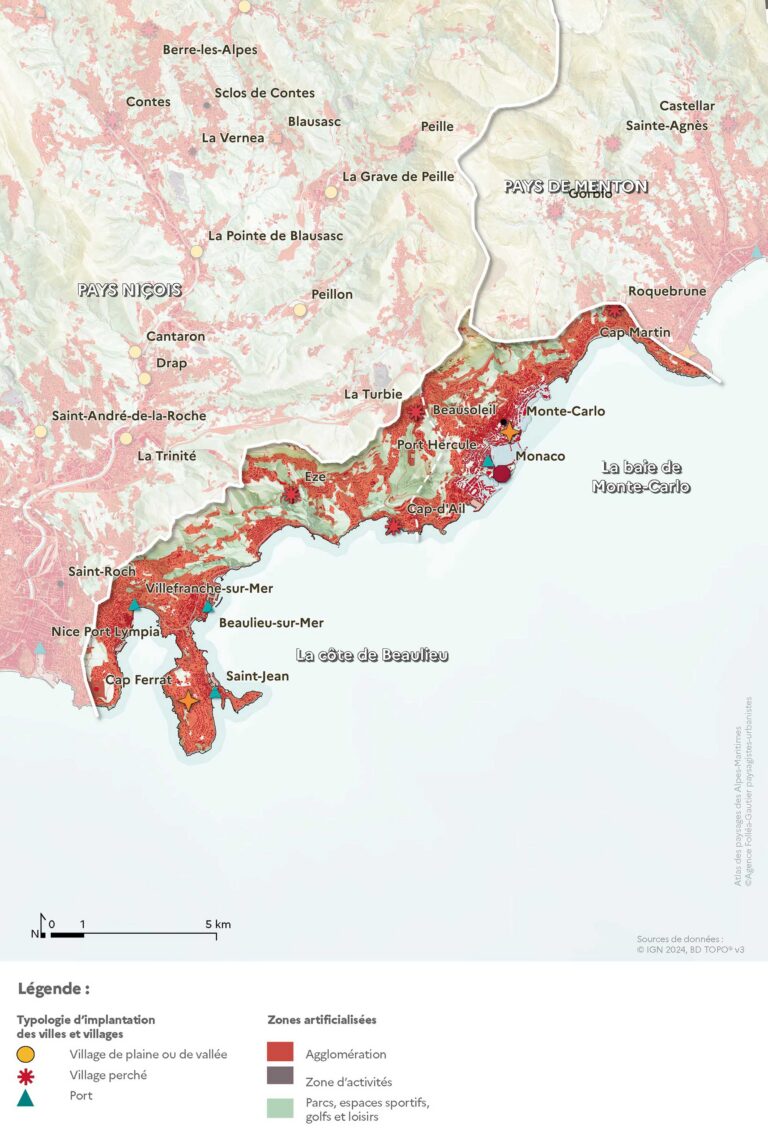 Carte de l'urbanisation