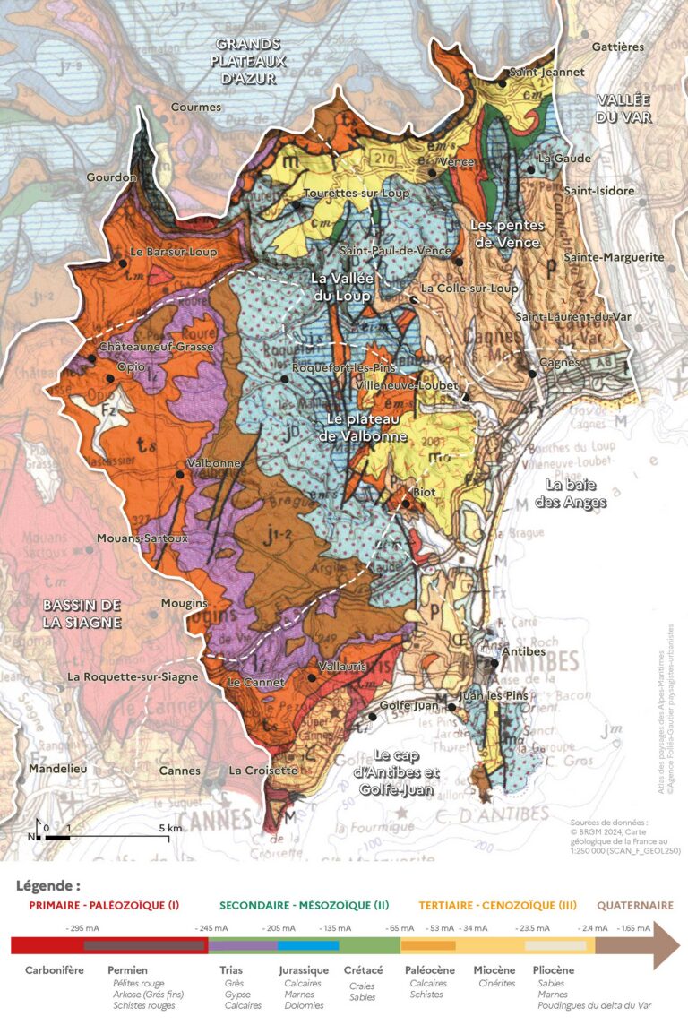 Carte de la géologie
