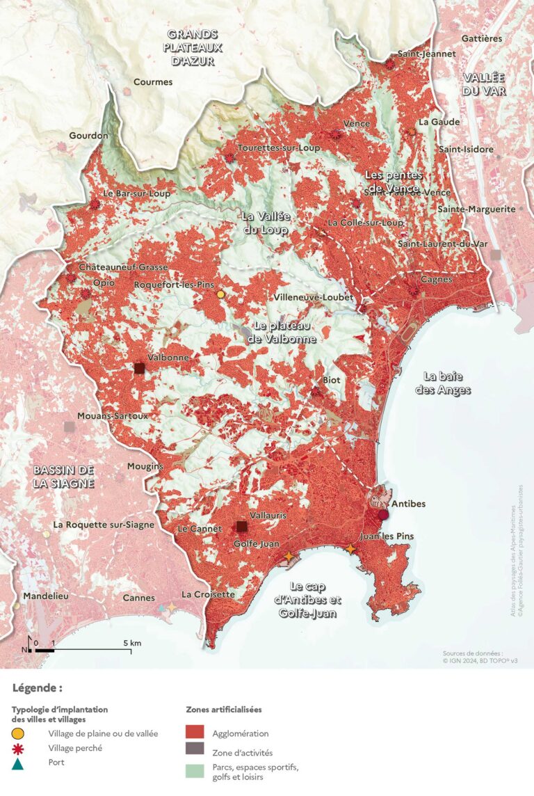 Carte de l'urbanisation