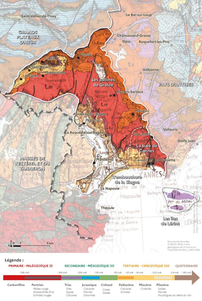 Carte de la géologie
