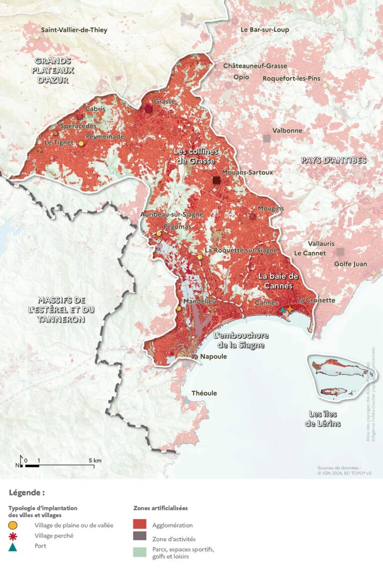Carte de l'urbanisation