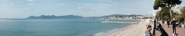 Massif de l’Estérel, Massif du Tanneron, Port de Cannes, Promenade de la Croisette.